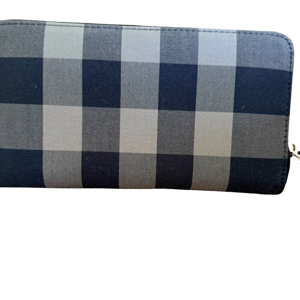 Burberry Super Exploded Check Large Zip Around Wallet, in cloth/leather, 8084063